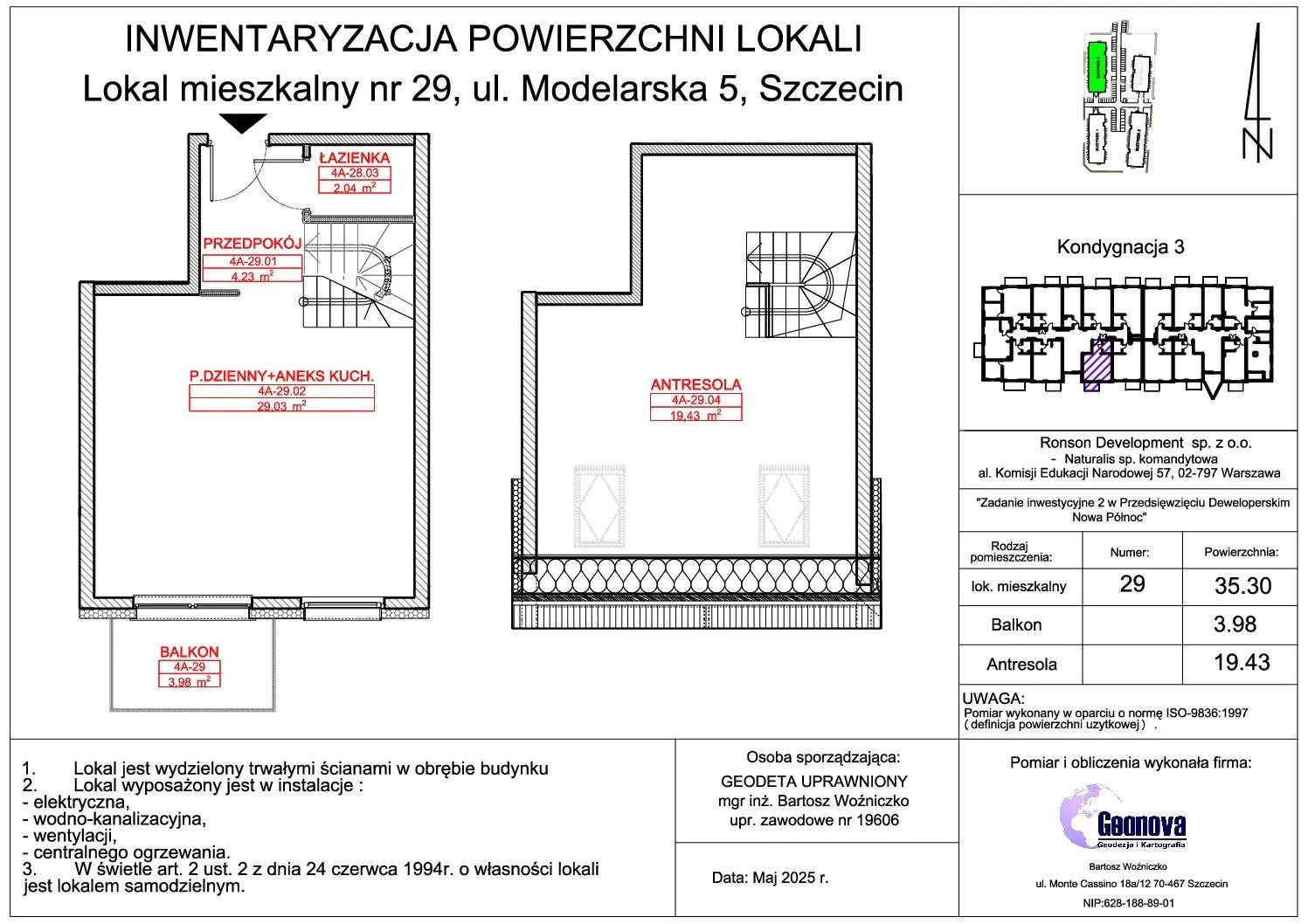 Nowa Północ – inwestycja Ronson - lokal 4A_29, budynek 4