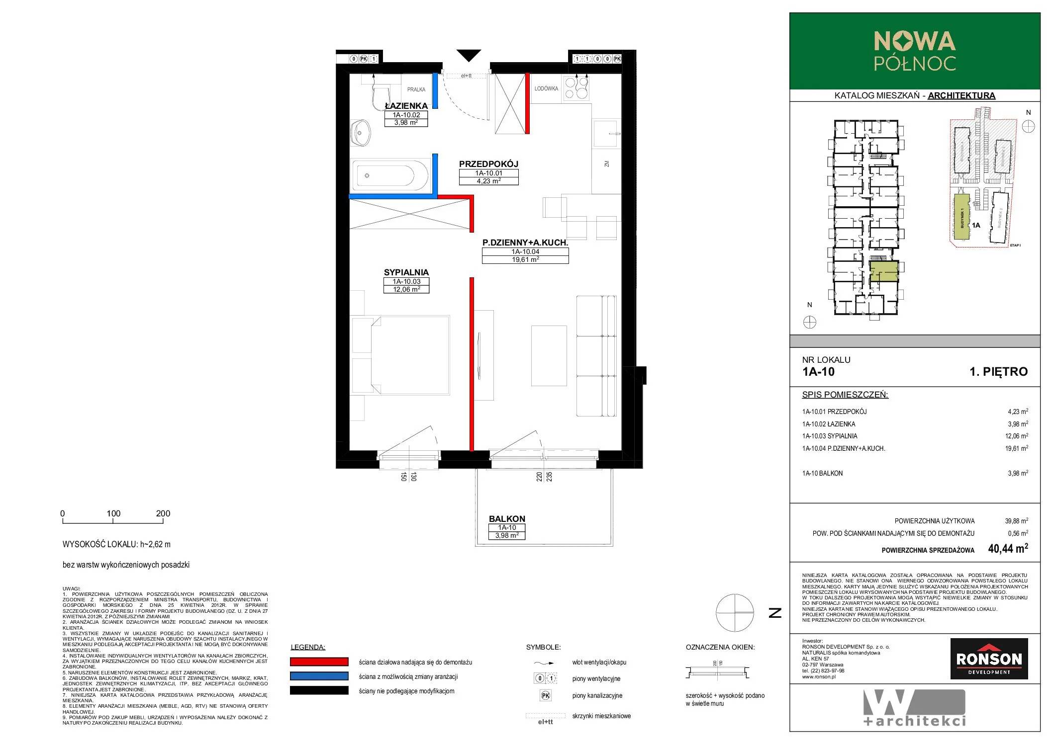 Nowa Północ – inwestycja Ronson - lokal 1A_10, budynek 1