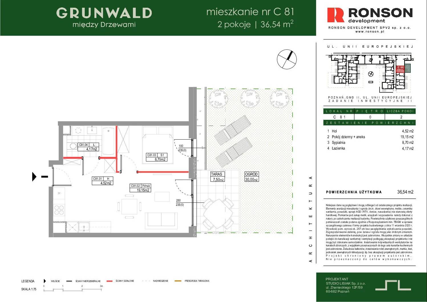 Grunwald Między Drzewami - lokal C081, budynek 2