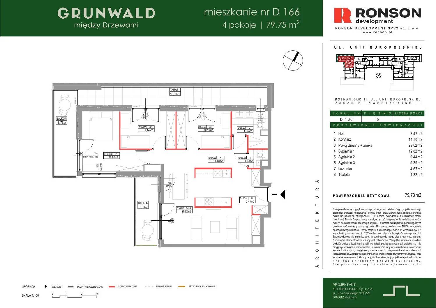 Grunwald Między Drzewami - lokal D166, budynek 2