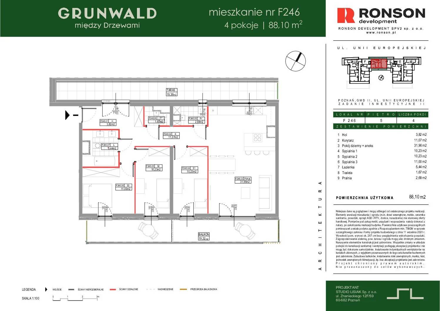 Grunwald Między Drzewami - lokal F246, budynek 3