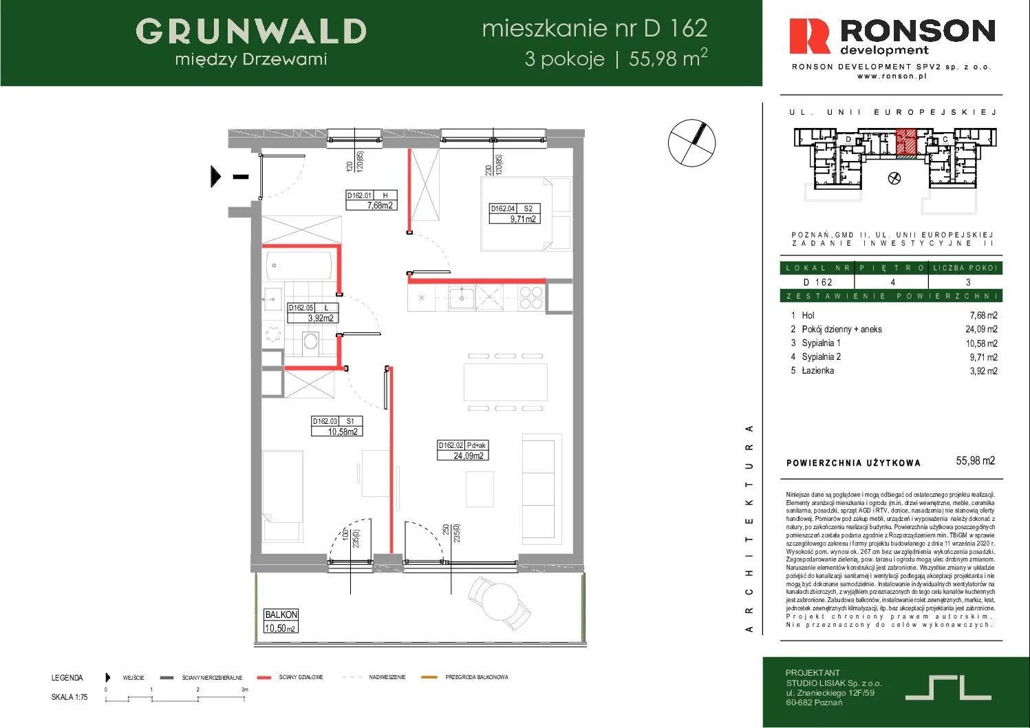Grunwald Między Drzewami - lokal D162, budynek 2