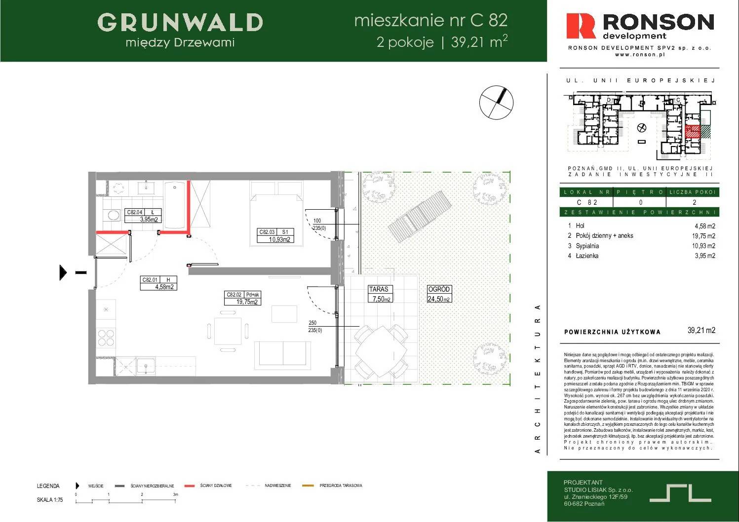 Grunwald Między Drzewami - lokal C082, budynek 2