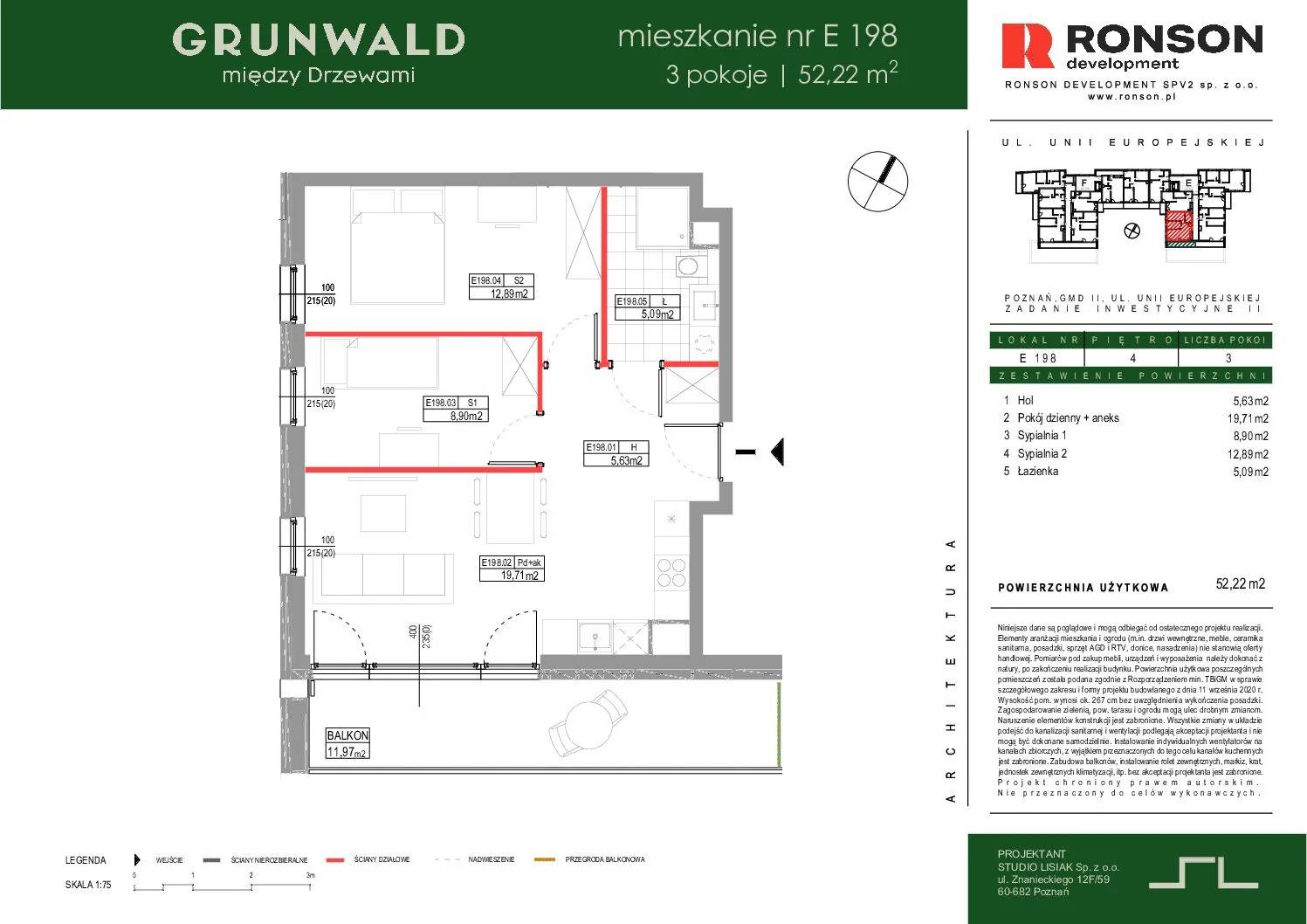 Grunwald Między Drzewami - lokal E198, budynek 3