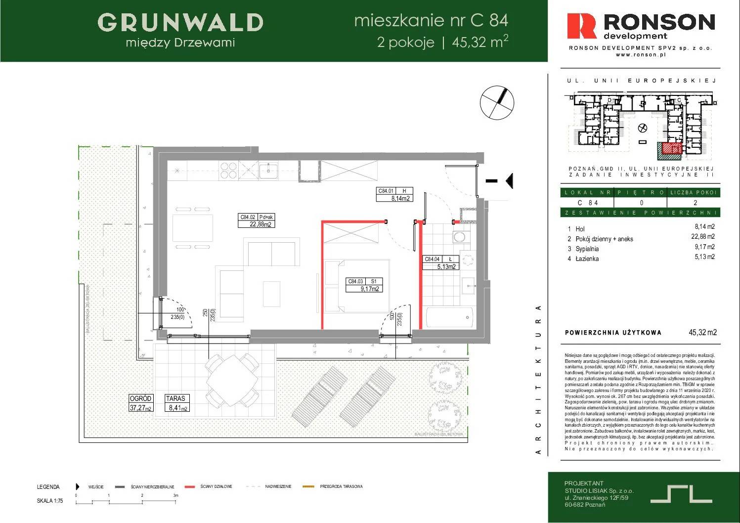 Grunwald Między Drzewami - lokal C084, budynek 2