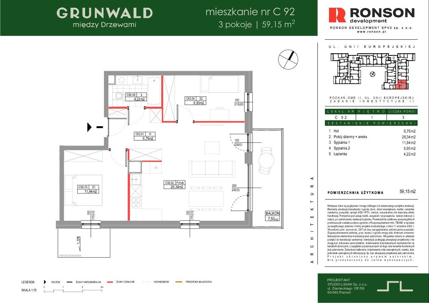 Grunwald Między Drzewami - lokal C092, budynek 2