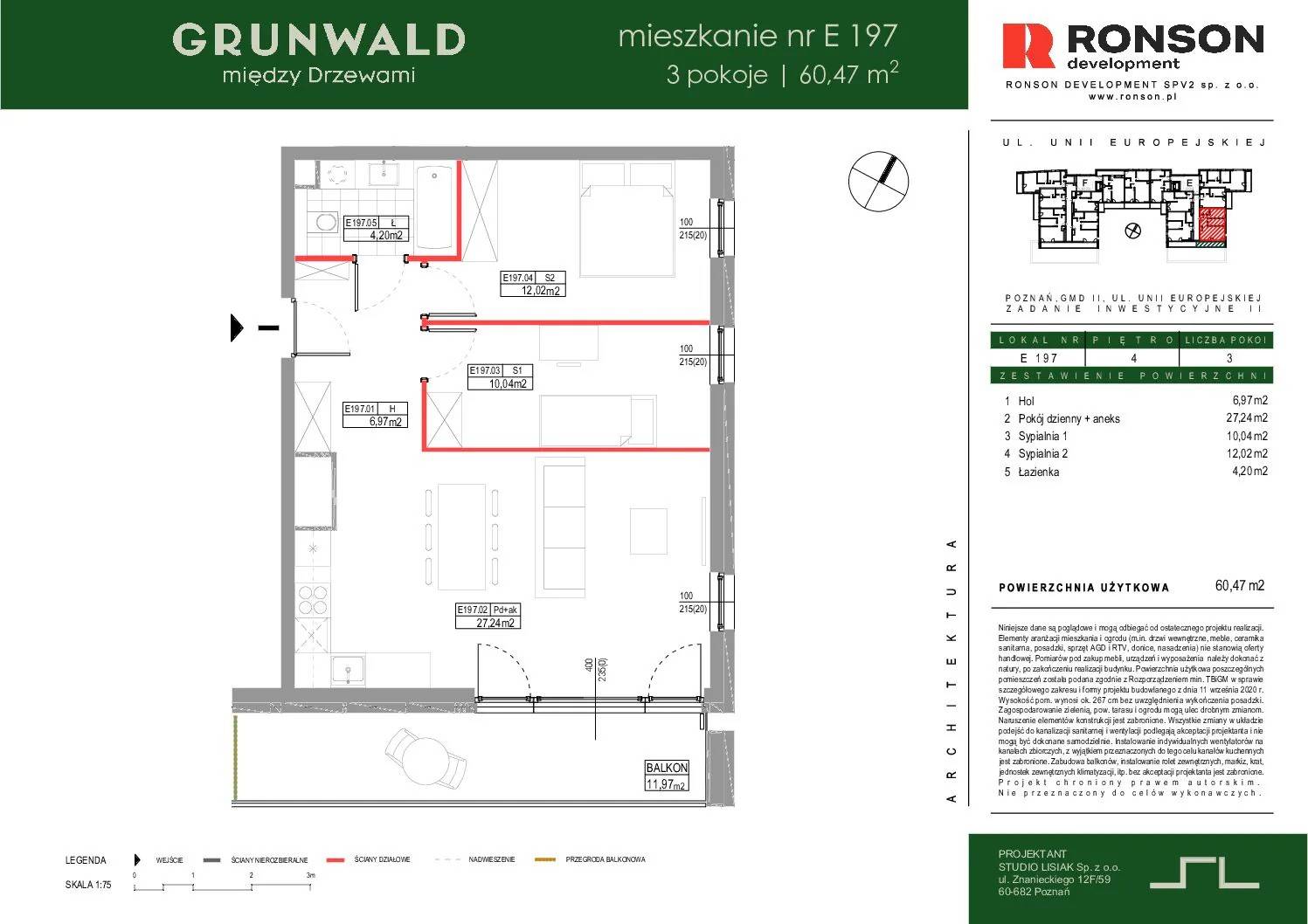 Grunwald Między Drzewami - lokal E197, budynek 3