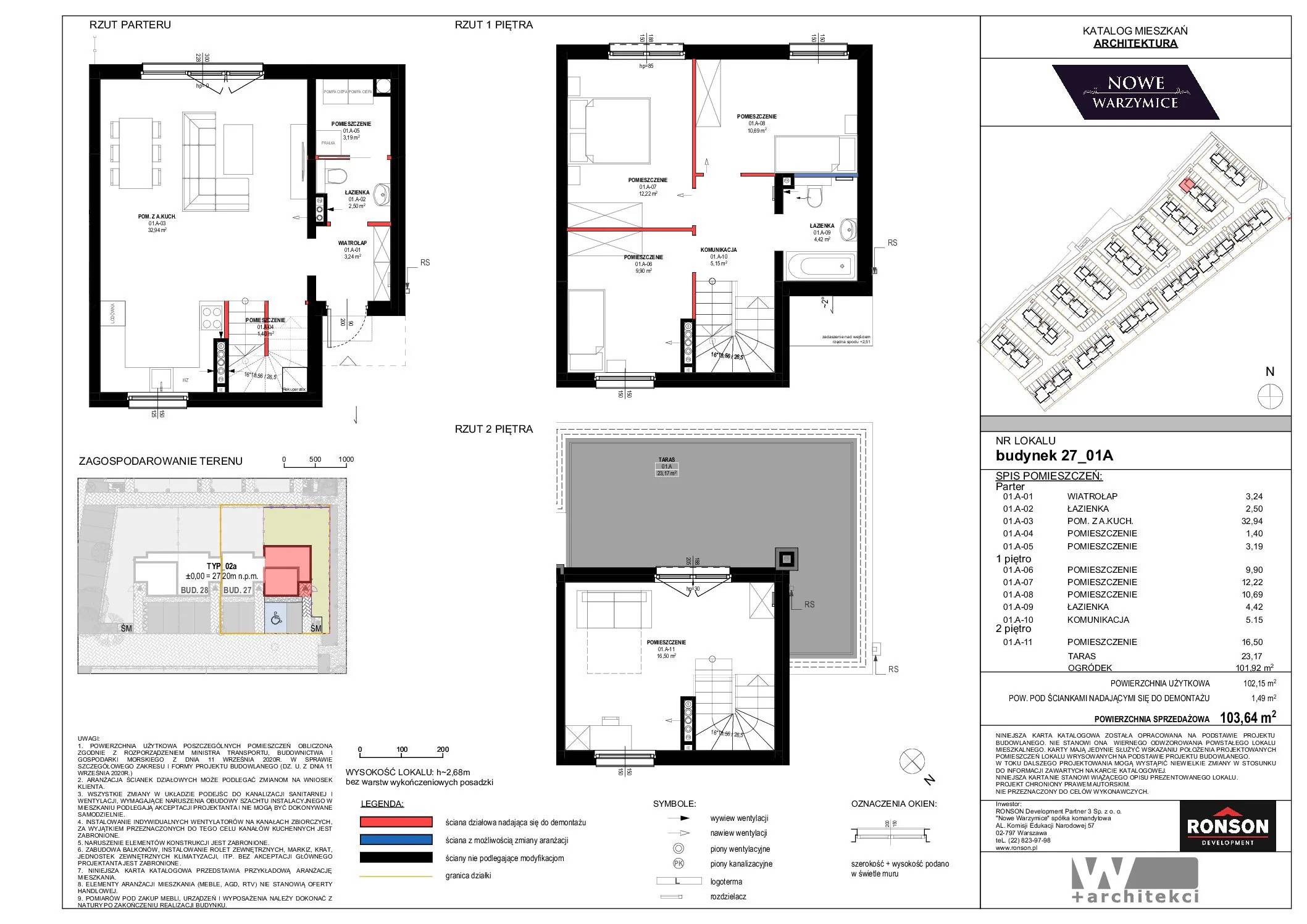Nowe Warzymice – inwestycja Ronson - lokal 27_01A, budynek 27