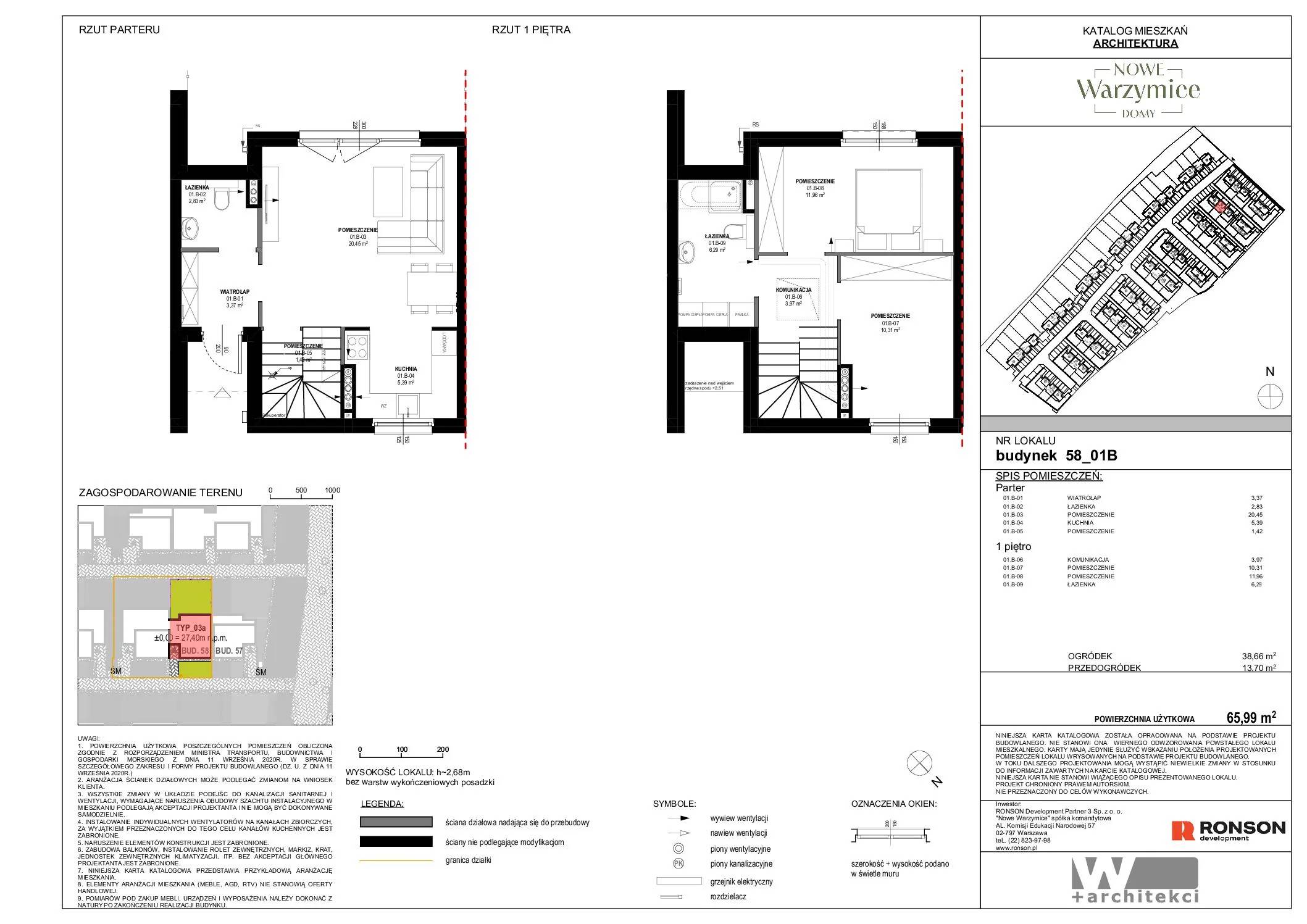 Nowe Warzymice – inwestycja Ronson - lokal 58_01B, budynek 58