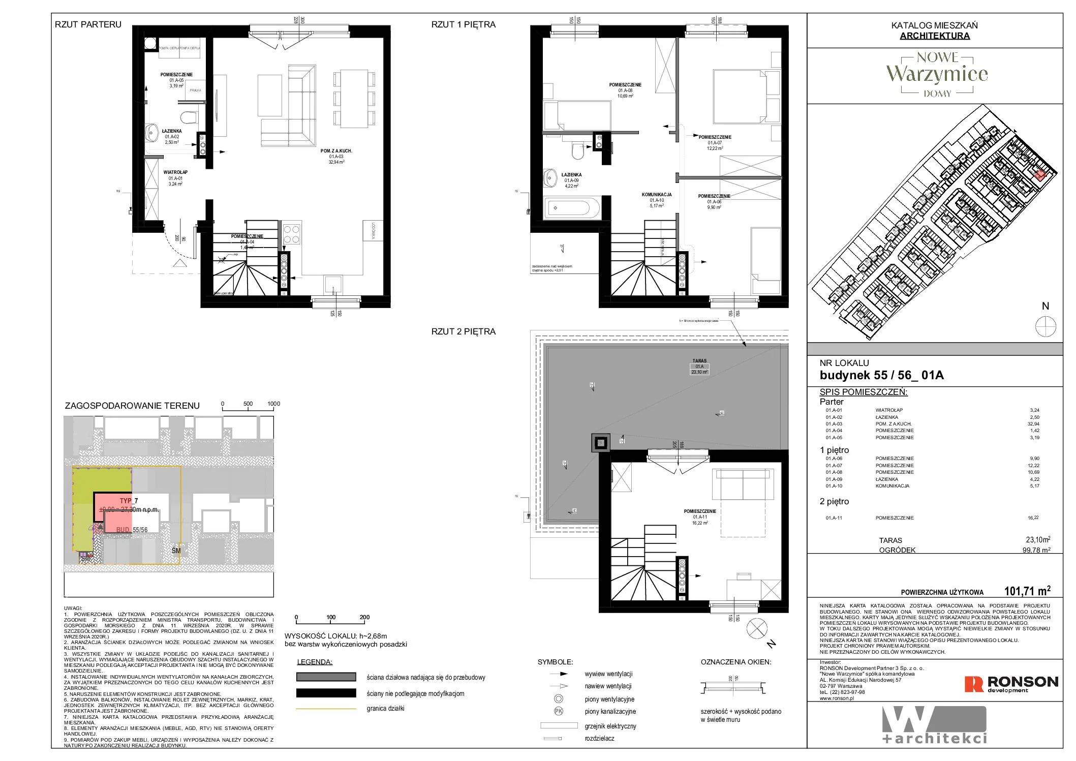 Nowe Warzymice – inwestycja Ronson - lokal 55_01A, budynek 55