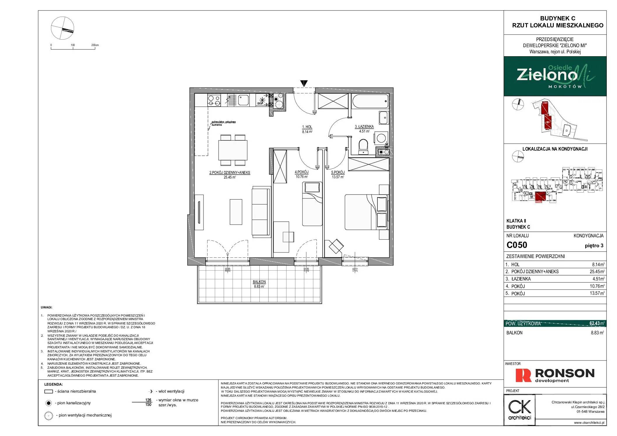 Zielono Mi – inwestycja Ronson - lokal C050, budynek C