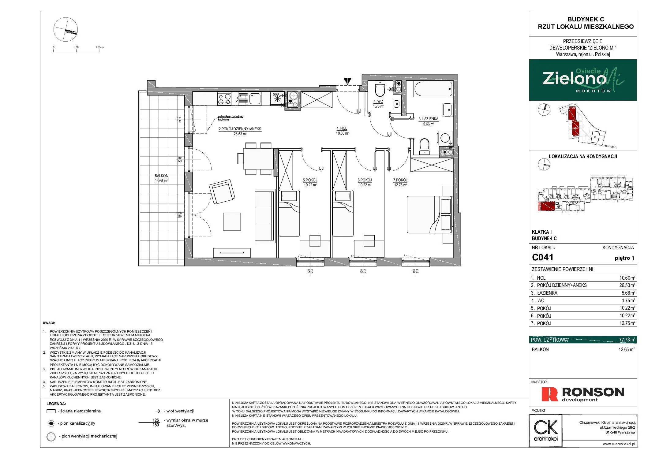Zielono Mi – inwestycja Ronson - lokal C041, budynek C