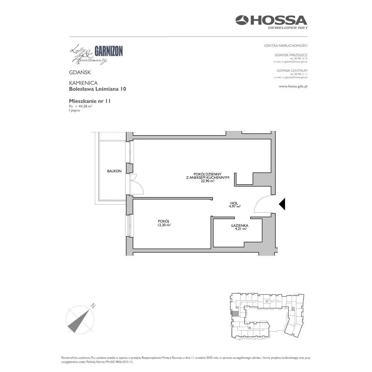 Garnizon Lofty&Apartamenty - lokal GR/L10/11, budynek Leśmiana 8,10,12, Hemara 4
