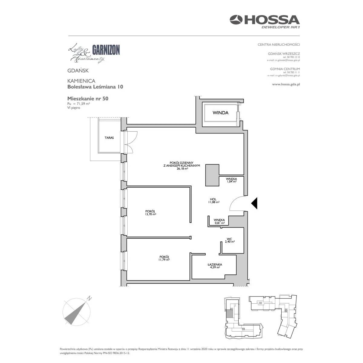 Garnizon Lofty&Apartamenty - lokal GR/L10/50, budynek Leśmiana 8,10,12, Hemara 4
