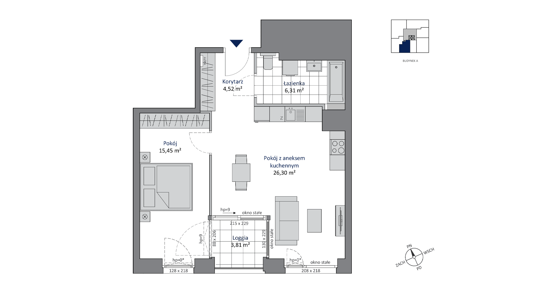 SKYCITY Gdynia – inwestycja Allcon - lokal A.4.5, budynek A