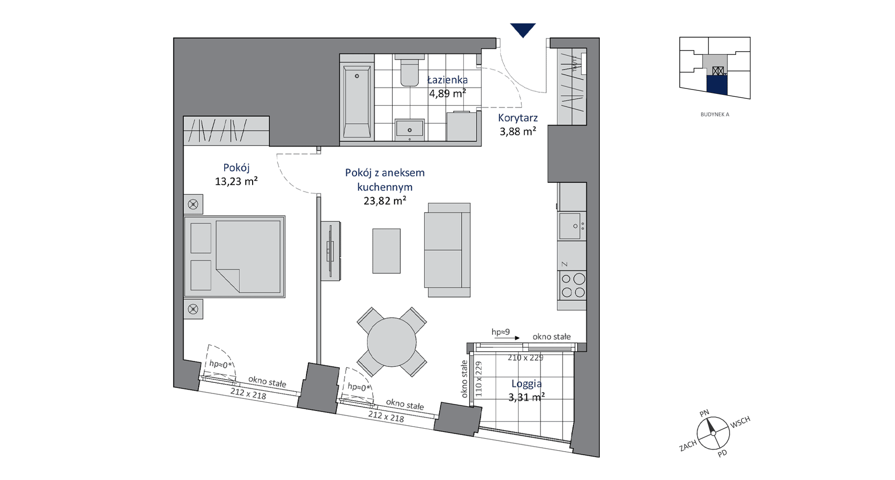 SKYCITY Gdynia – inwestycja Allcon - lokal A.12.4, budynek A