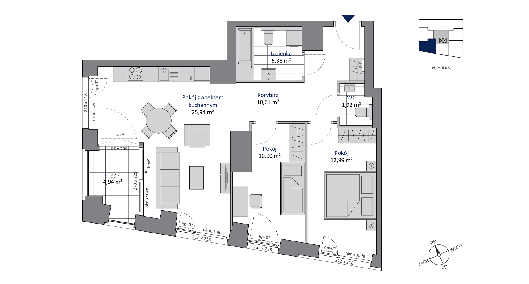 SKYCITY Gdynia – inwestycja Allcon - lokal A.13.5, budynek A