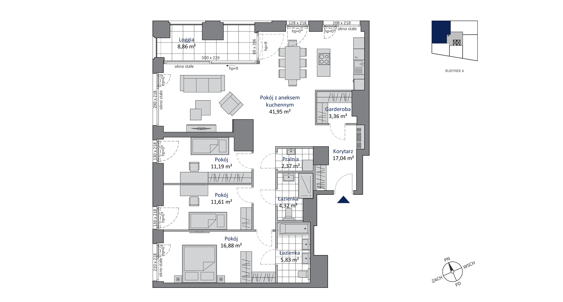 SKYCITY Gdynia – inwestycja Allcon - lokal A.14.5, budynek A
