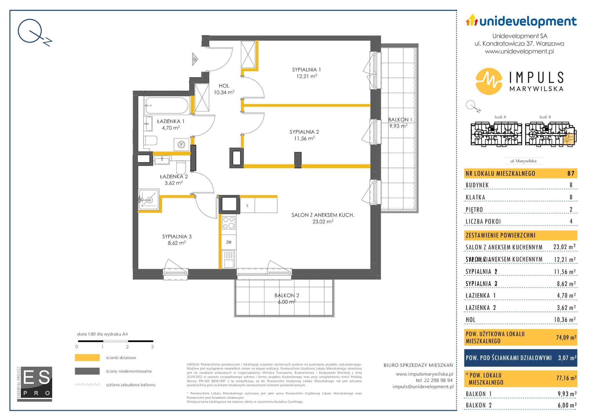 Impuls Marywilska – inwestycja Unidevelopment - lokal B/87, budynek B