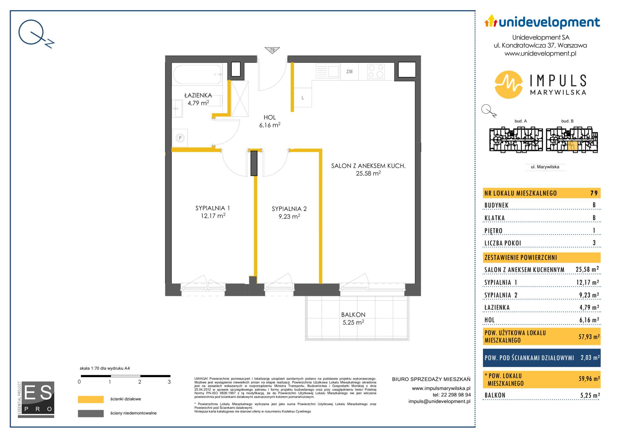 Impuls Marywilska – inwestycja Unidevelopment - lokal B/79, budynek B