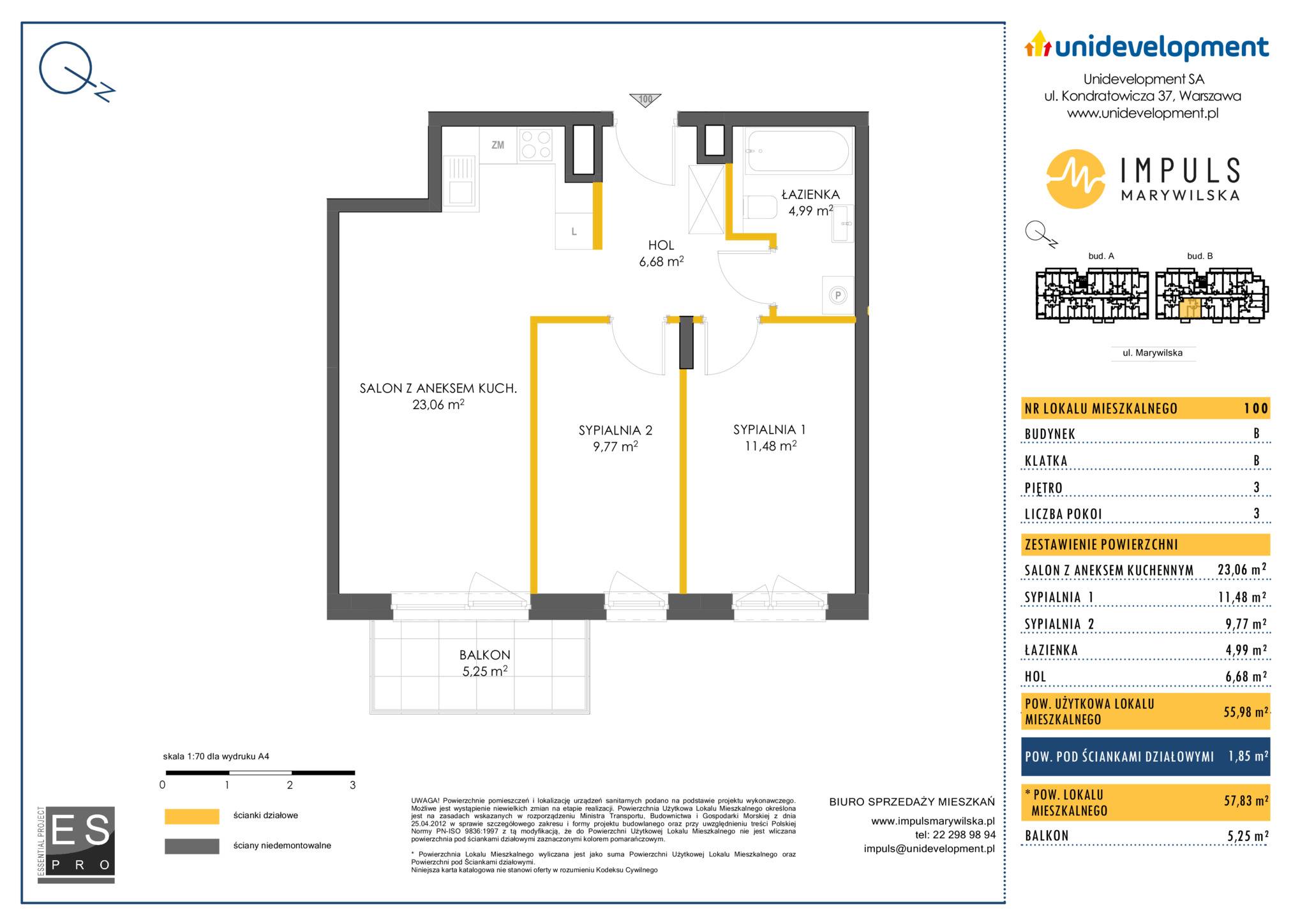 Impuls Marywilska – inwestycja Unidevelopment - lokal B/100, budynek B