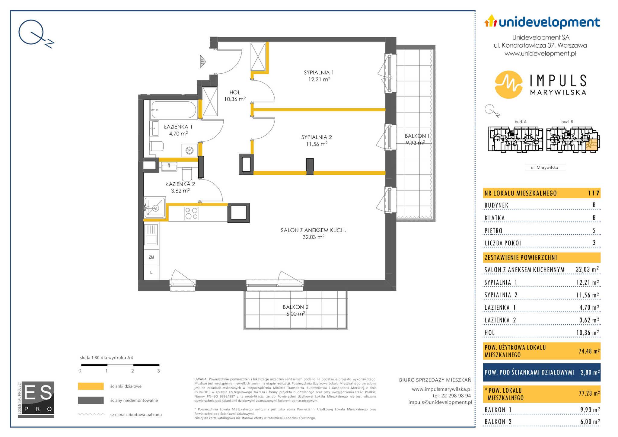 Impuls Marywilska – inwestycja Unidevelopment - lokal B/117, budynek B