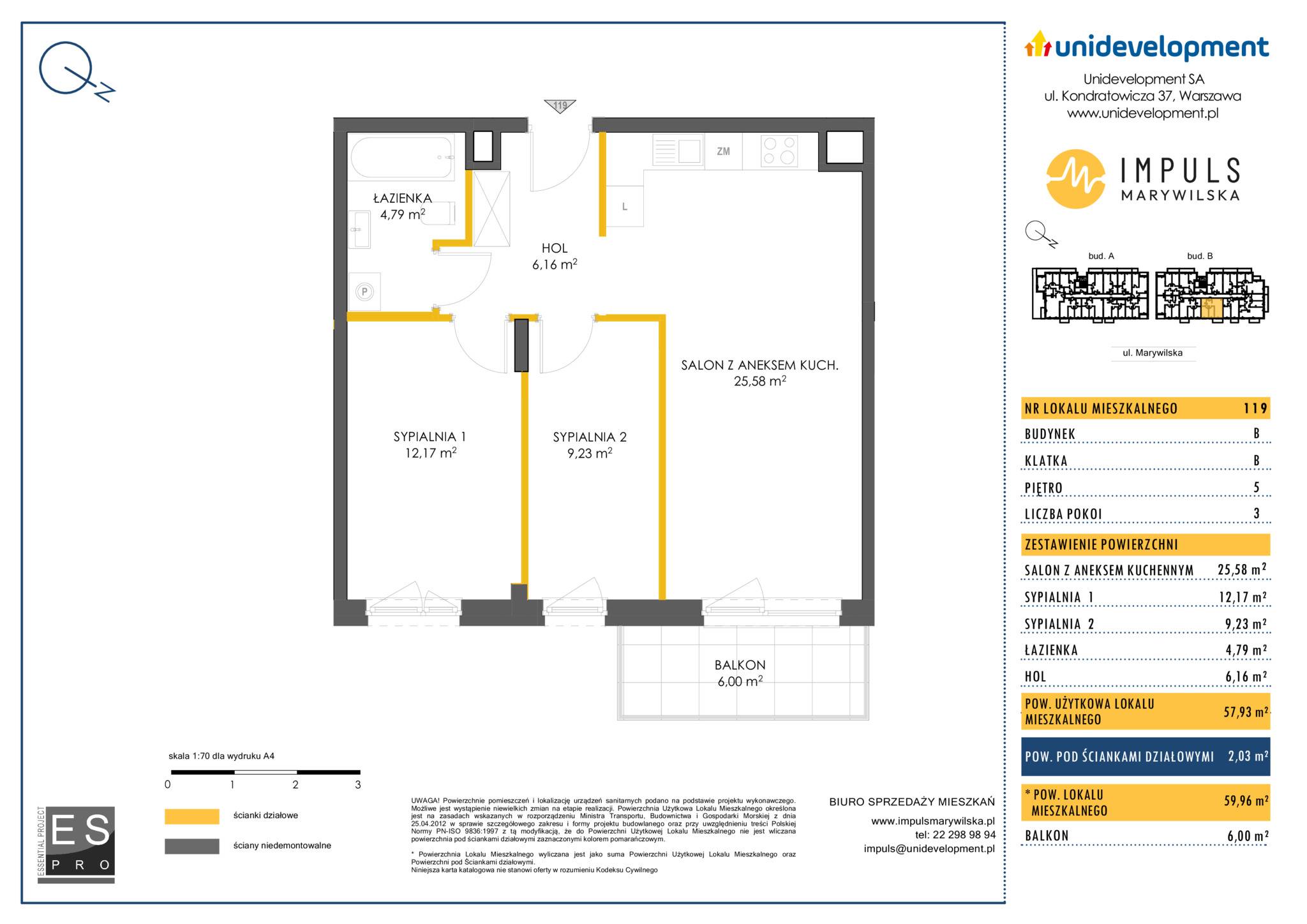 Impuls Marywilska – inwestycja Unidevelopment - lokal B/119, budynek B