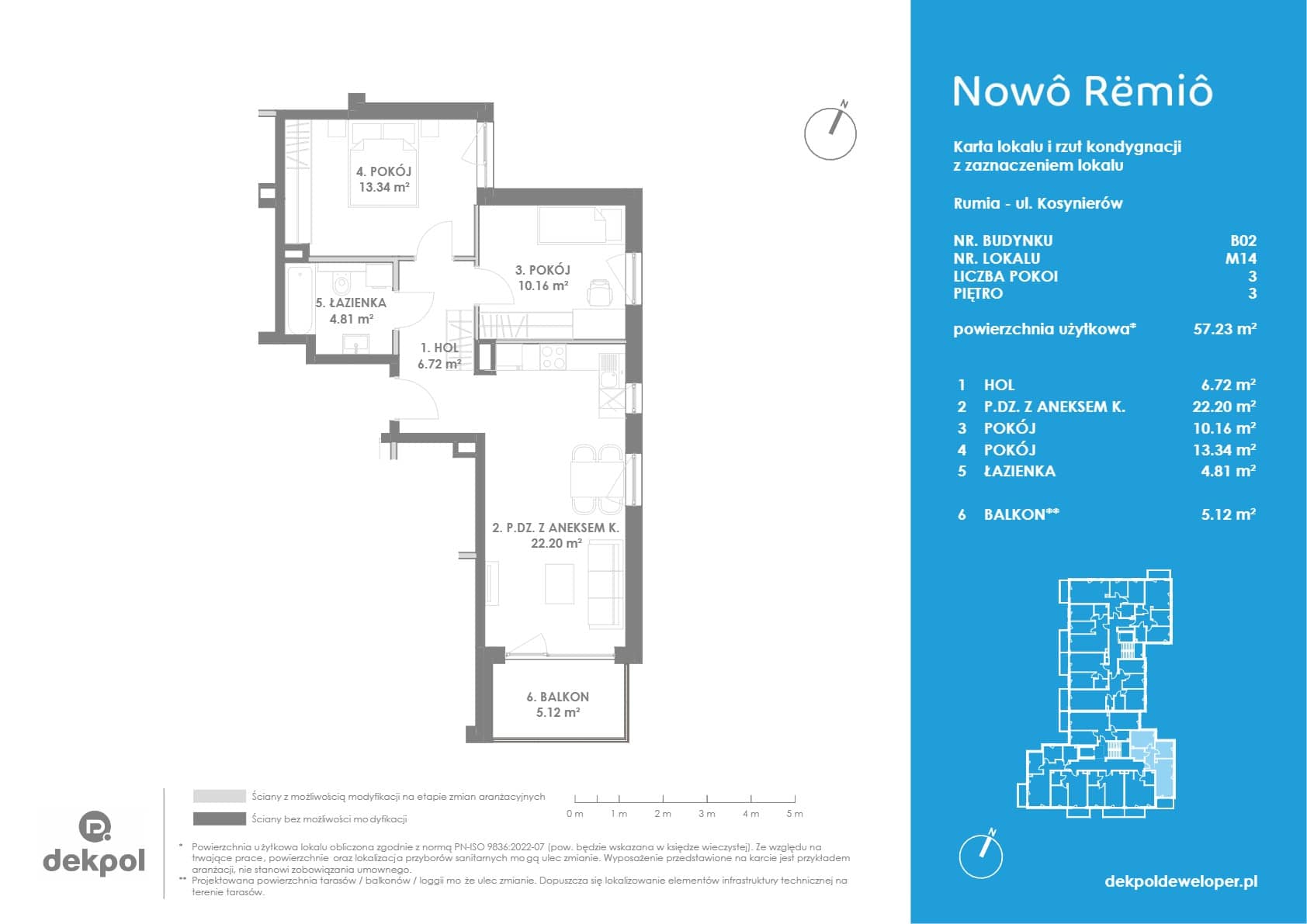 Nowô Rëmiô – inwestycja Dekpol Deweloper - lokal 3-M14, budynek 2