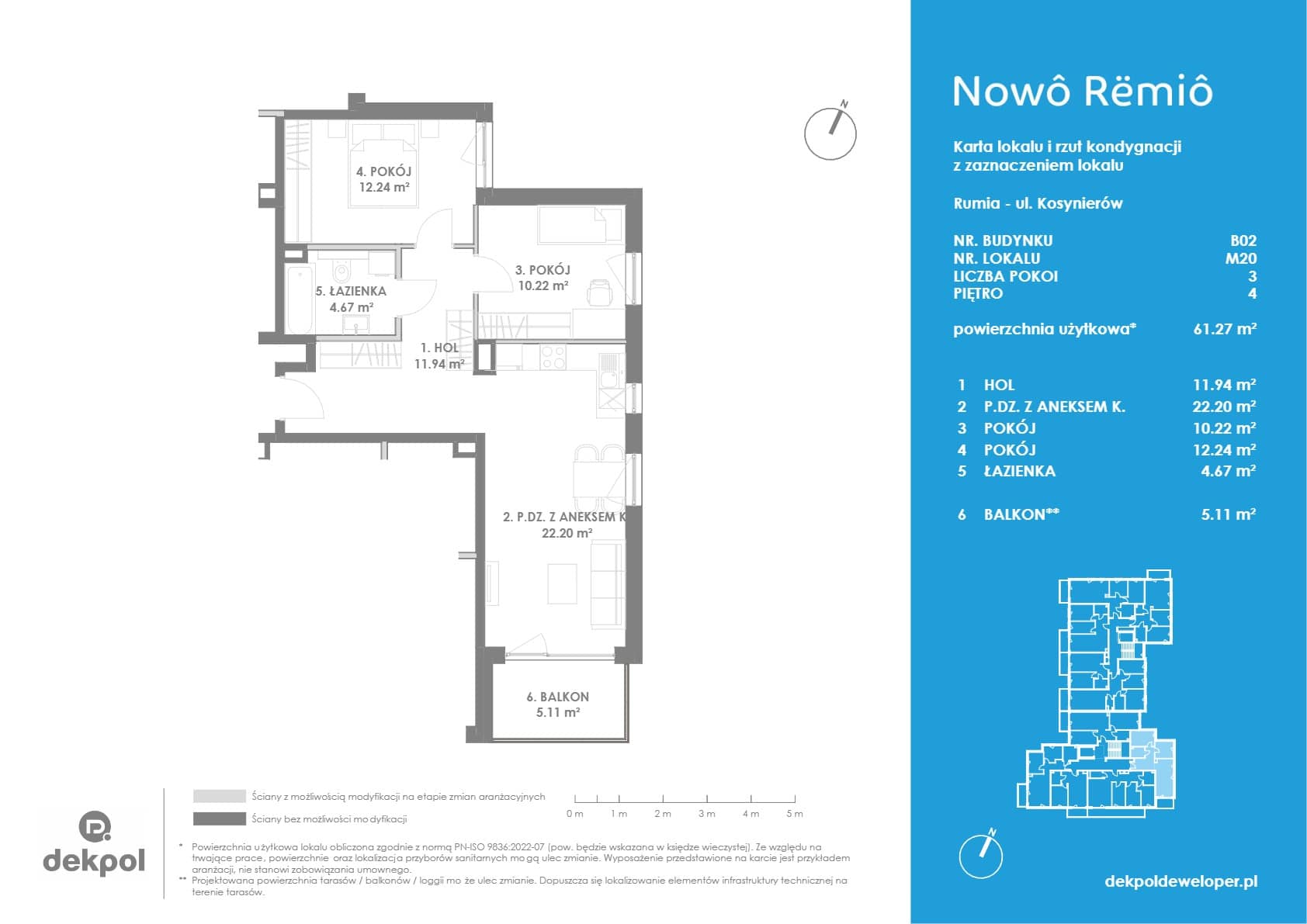 Nowô Rëmiô – inwestycja Dekpol Deweloper - lokal 3-M20, budynek 2
