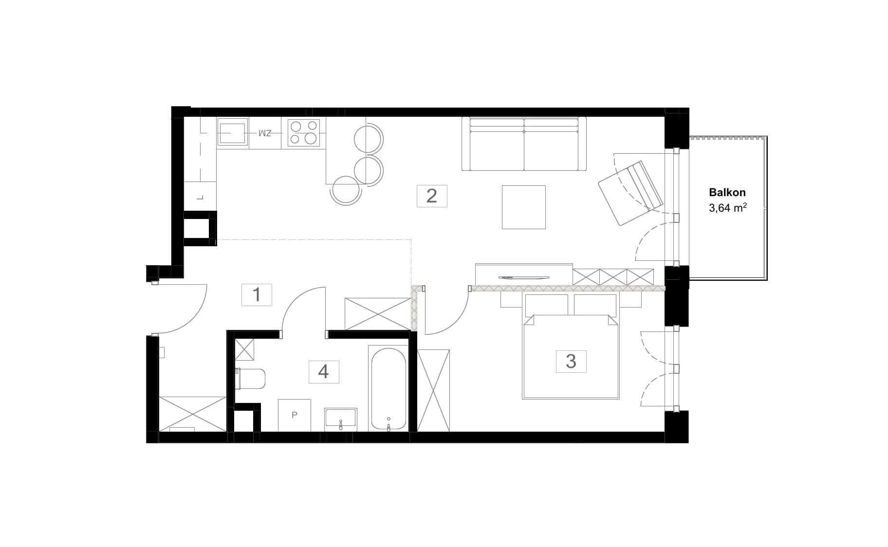 Poezji – inwestycja ICL Estate - lokal 51, budynek A