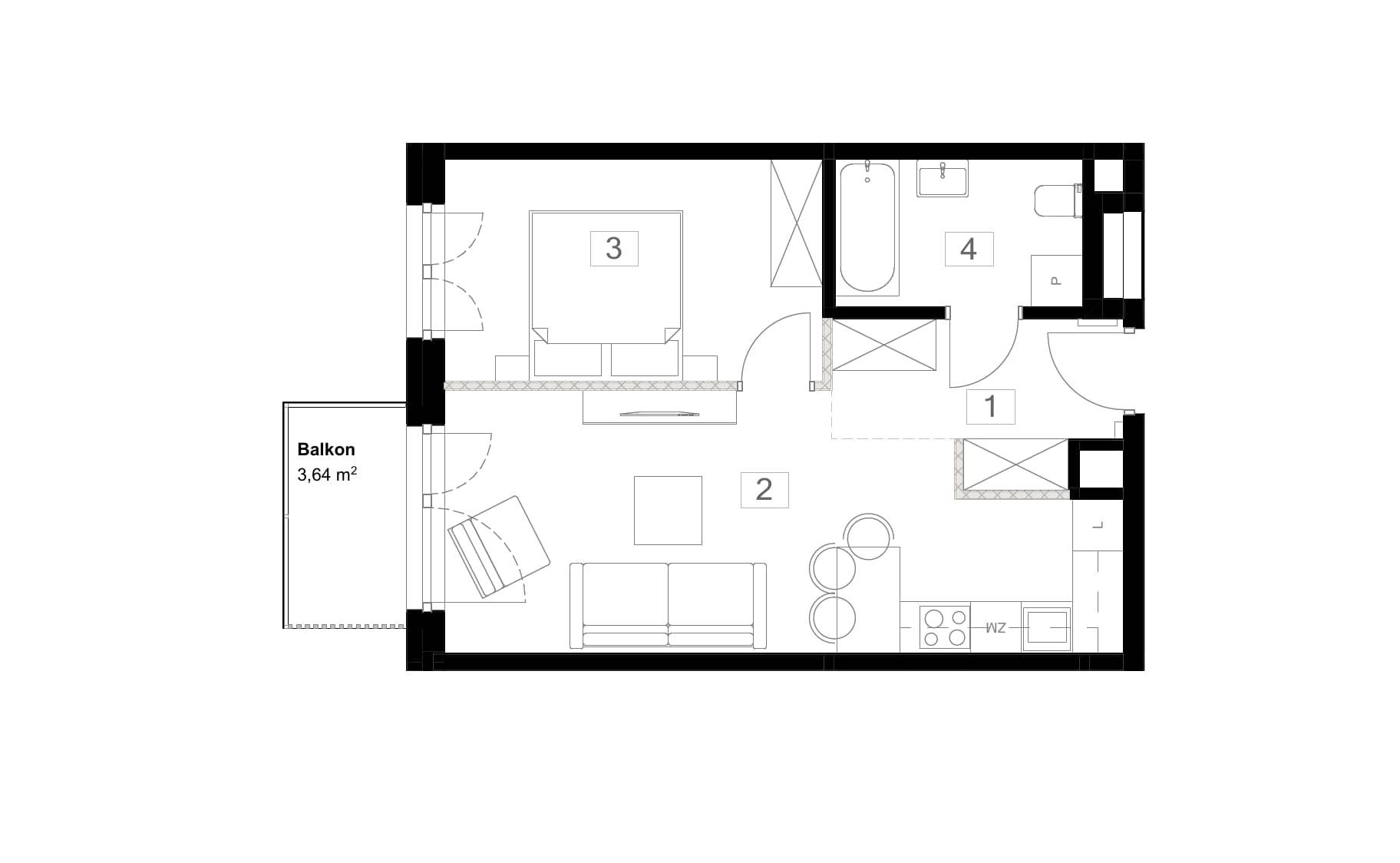 Poezji – inwestycja ICL Estate - lokal 37, budynek A